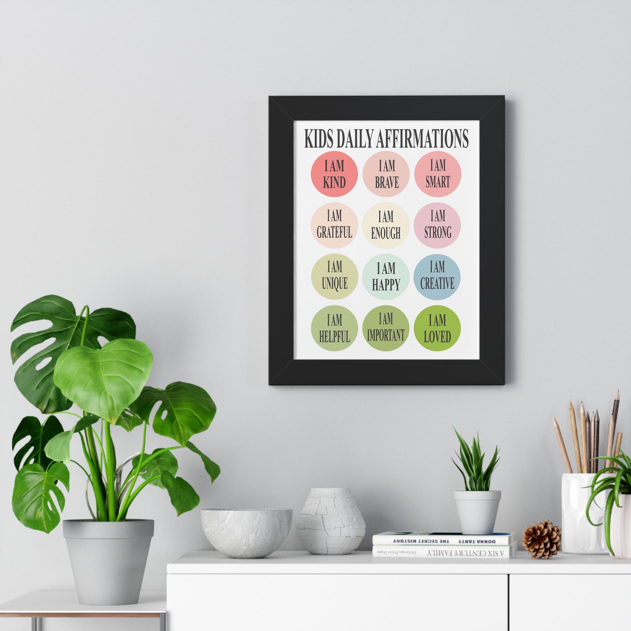 Kids Positive Affirmations Printable Kids Inspirational Quote Wall Art ...