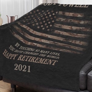 Military retirement gift military blanket retirement military gift retirement military personalized gift military customizable gift