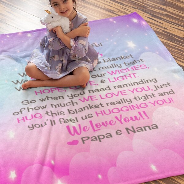 Blanket for Granddaughter From Grandma and Grandpa Etsy