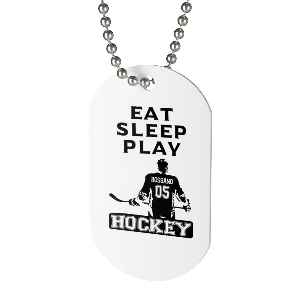 Personalized Hockey Dog Tag Custom Hockey Name and Number Etsy
