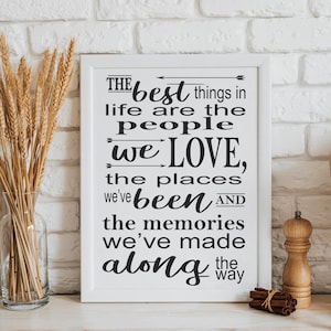 the best things in life printable empowering love places memories digital prints inspirational downloadable enjoy life love live moments