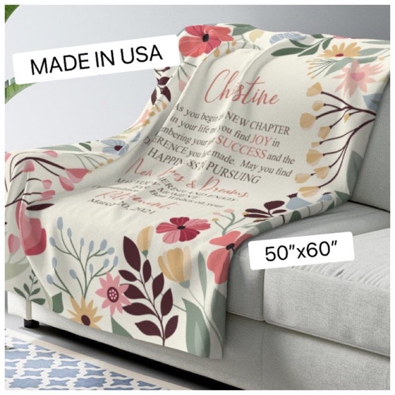 Personalized Retirement Blanket Retirement Gift Etsy