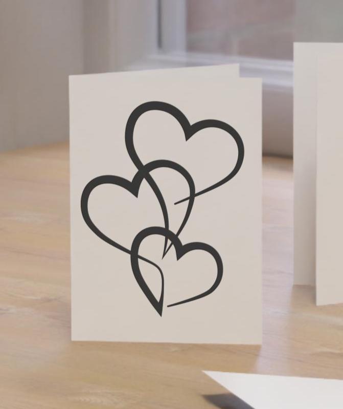 Three Hearts Printable Svg Png File Digital Print Hearts