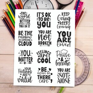 kids positive affirmations printable kids mental health digital print empowering kids classroom school counselling png print calming mental