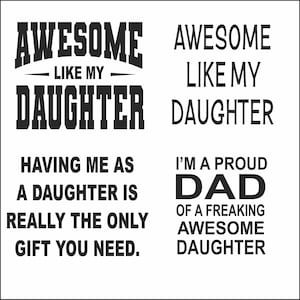 Dad Tochter Digitaldruck Png svg Download-Dateien super wie meine Tochter Printables cricuit Clipart Spaß papa tochter geburtstag
