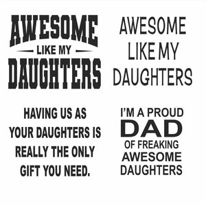 vater töchter digital print png svg herunterladbare Dateien super wie meine Töchter Printables Cricuit Clipart Spaß Dad Töchter Downloads