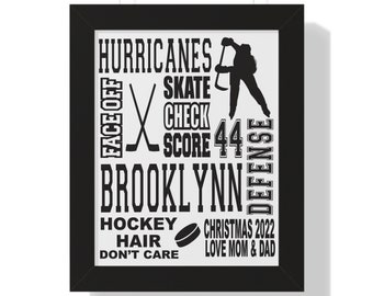 hockey girl digital print personalized girls hockey printable hockey girl downloadable  custom girls hockey print daughter granddaughter