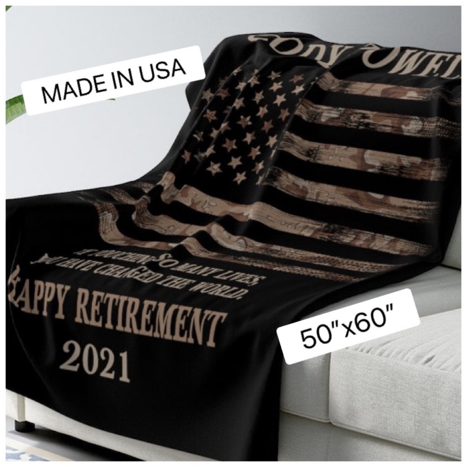 Retirement Blanket military retirement blanket military Etsy