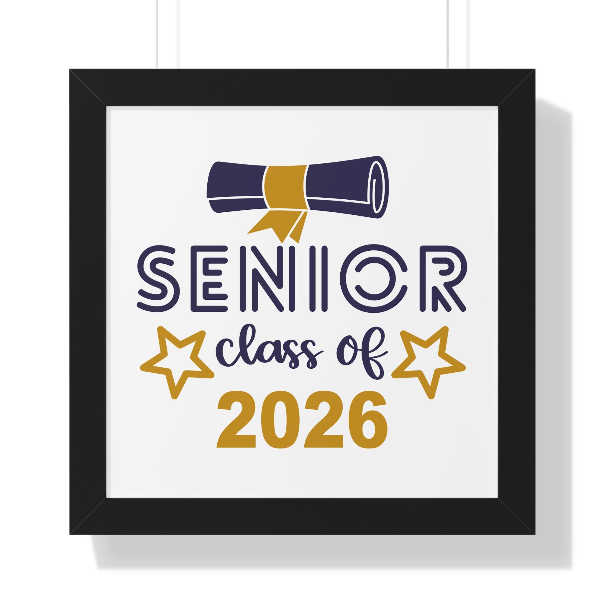 Graduation 2026 Clipart Navy Blue Gold PNG SVG Digital Download Class ...
