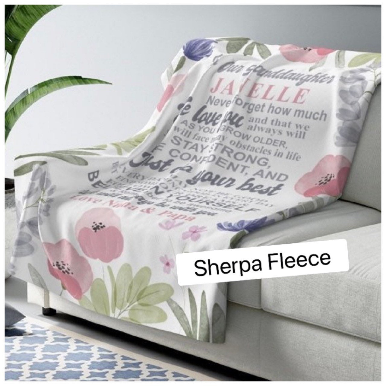 Blankets Granddaughter Personalized Etsy