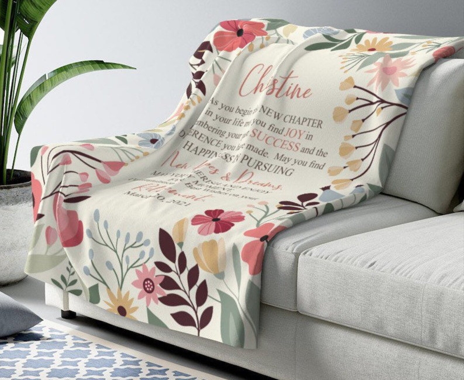 Personalized Retirement Blanket Retirement Gift Etsy