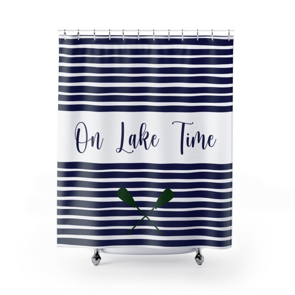 Lake House Shower Curtain On Lake Time Shower Curtain Etsy