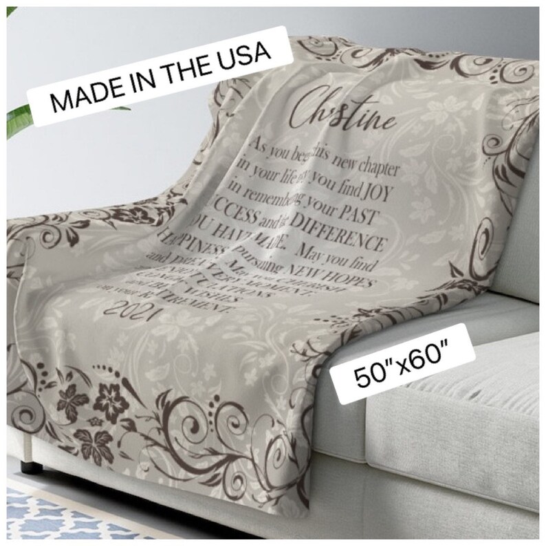 Retirement Blanket Personalized retirement blanket Etsy