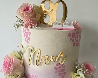 Personalised Birthday Topper Set | Acrylic Cake Topper | Name and Age Cake Topper | Custom Cake Topper | Birthday Cake | Happy Birthday Cake