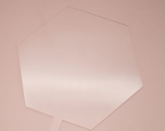 Clear Acrylic Hexagonal Cake Topper | Perfect for Cricut | Cricut blanks | Silhouette Blanks | Craft Blanks