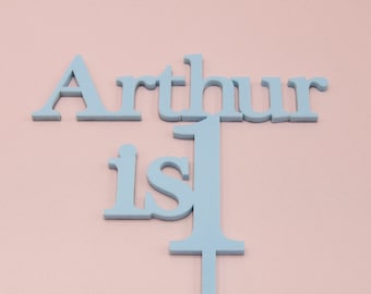 Personalised Birthday Age Topper | Acrylic Cake Topper | Name and Age Cake Topper