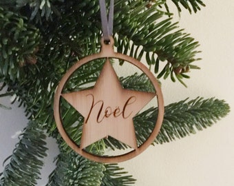 Personalised Christmas Star Bauble