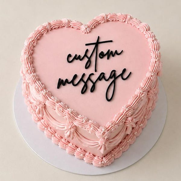 Taarttopper met aangepast bericht | Gepersonaliseerde acryl caketopper | Aangepaste naamtaartdecoratie | Verjaardag Huwelijksverjaardag