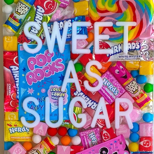 Candy Wall Art, Custom Order 18”x9” Resin Candy Art