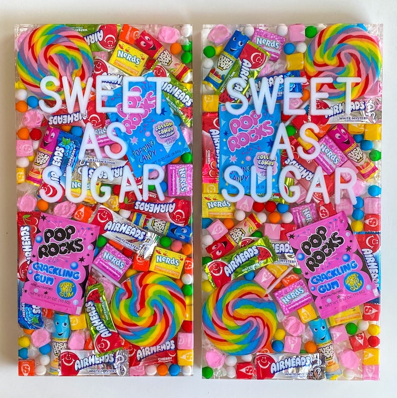 Candy Wall Art Custom Order 18x9 Resin Candy Art Etsy