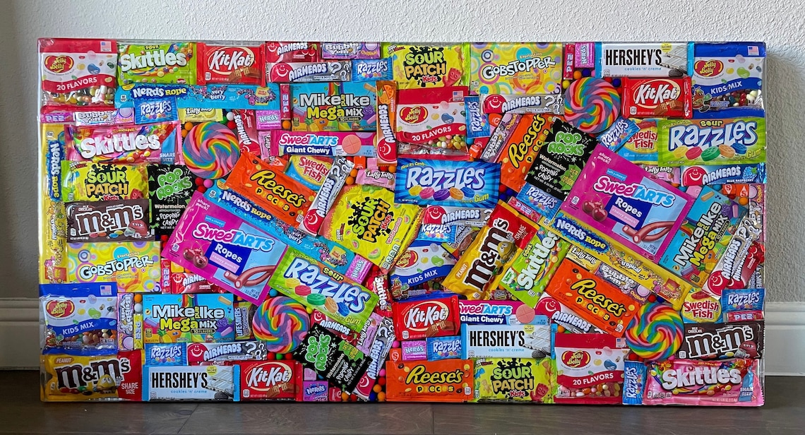 Custom Candy Wall Art Large Resin Art - Etsy