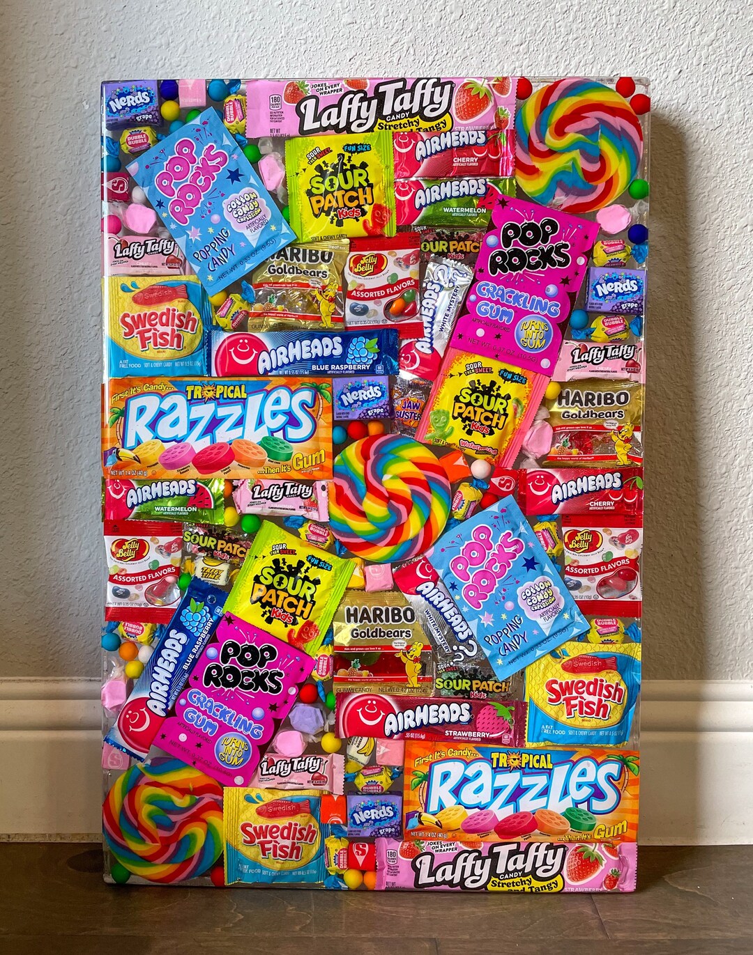 Razzle Dazzle Candy Wall Art Ready to Ship Etsy