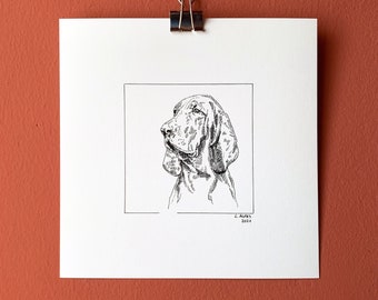 Zeichnung Hund Fine Art Print