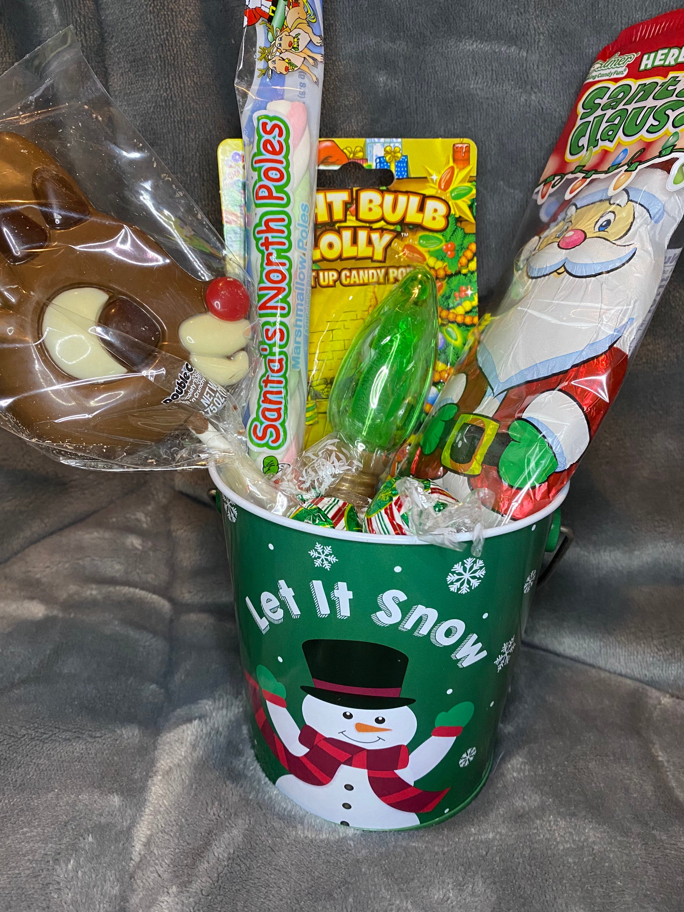 Christmas mini gift bucket / Holiday gift basket Etsy