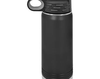 20 oz Personalized Engraved Insulated Water Bottle – Custom Stainless Steel Sports Bottle with Straw Lid