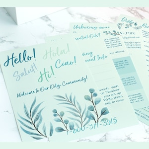 Young Living New Member Welcome Packet, Premium Starter Bundle, Essential Oils, Digital Download, Printable, 5 x 7 inch card set