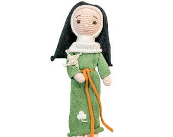 Handgefertigte St. Brigid Puppe | Bio Pima Baumwolle Heiligenfigur