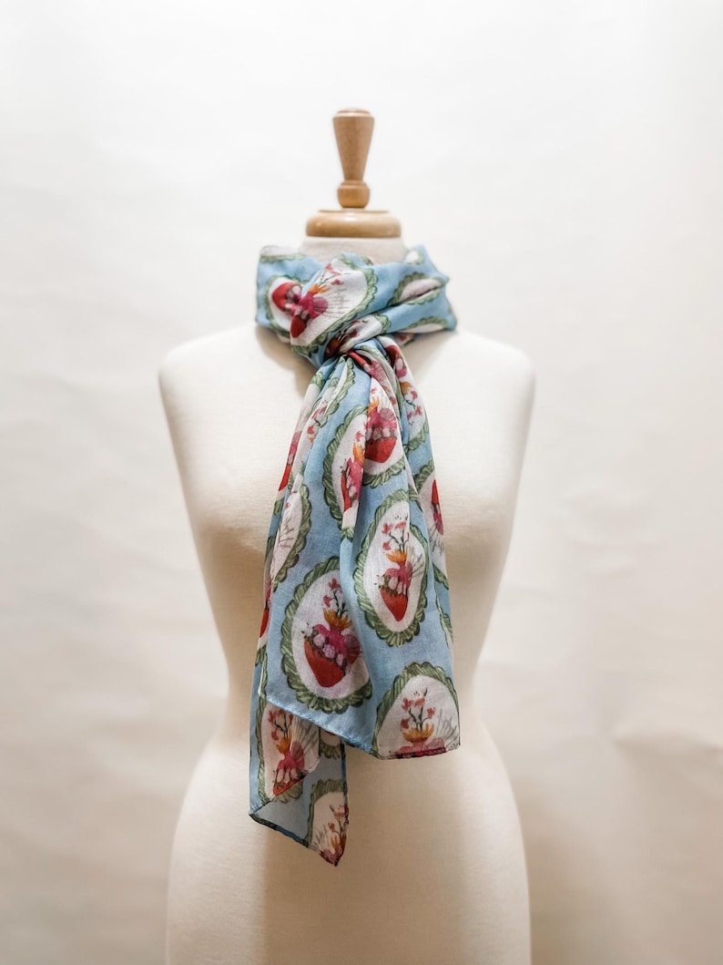 Immaculate Heart of Mary Catholic Scarf Catholic Mary Scarf Catholic