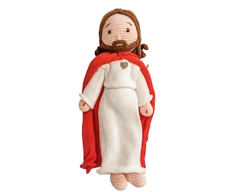 Sacred Heart Jesus Doll | Organic Pima Cotton, Handmade Catholic Gift