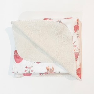 Holy Family Hearts Baby Blanket | Catholic Baby Blanket | Sacred, Immaculate and Chaste Hearts Baby Blanket
