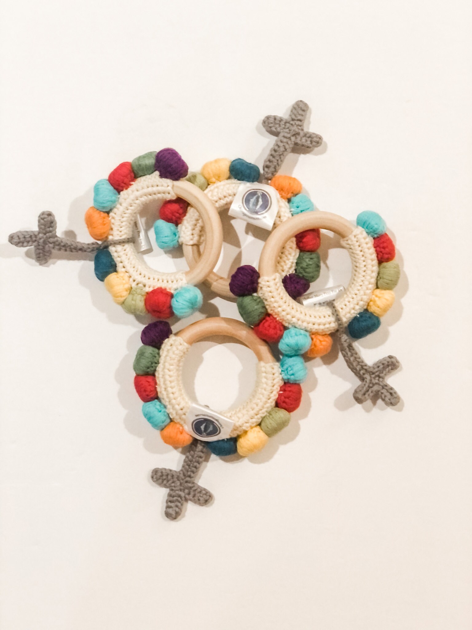 Baby Rosary Teether Rosary Hand knit teether rosary Etsy