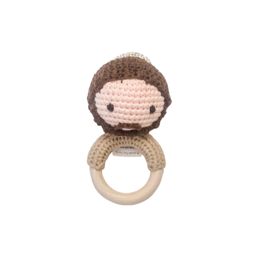 St. Joseph Baby Rattle-handmade Pima Cotton - Etsy
