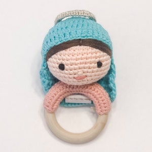 Blessed Mother Baby Rattle-Handmade Pima Cotton