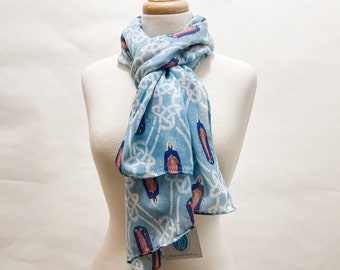 Our Lady Undoer of Knots | Mary Scarf | Blessed Mother Scarf | Catholic Scarf w Miraculous Medal