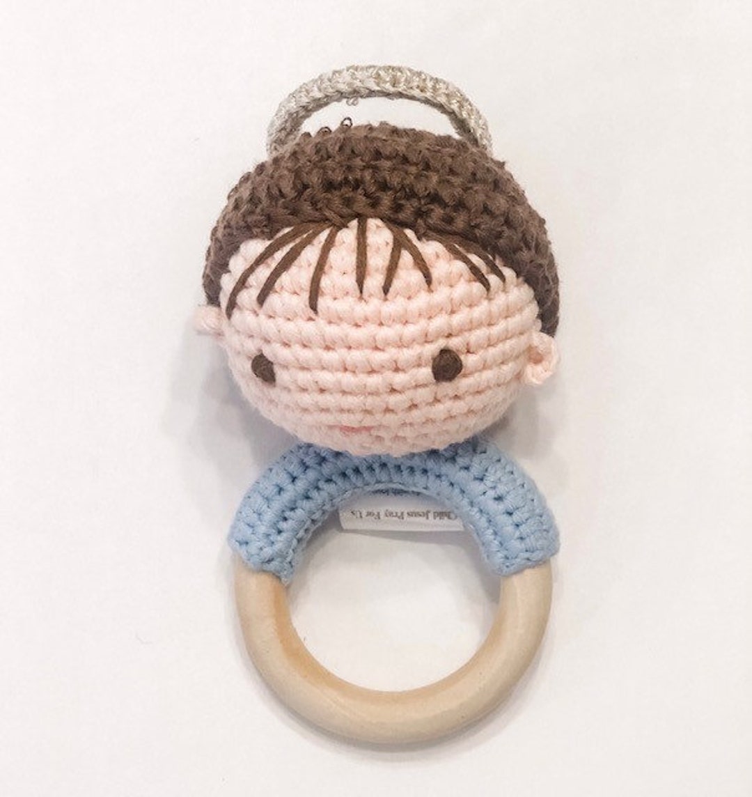 Child Jesus Baby Rattle-handmade Pima Cotton - Etsy