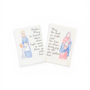 Kitchen Madonna Hand Towels | Mary's Kitchen Prayer Set
