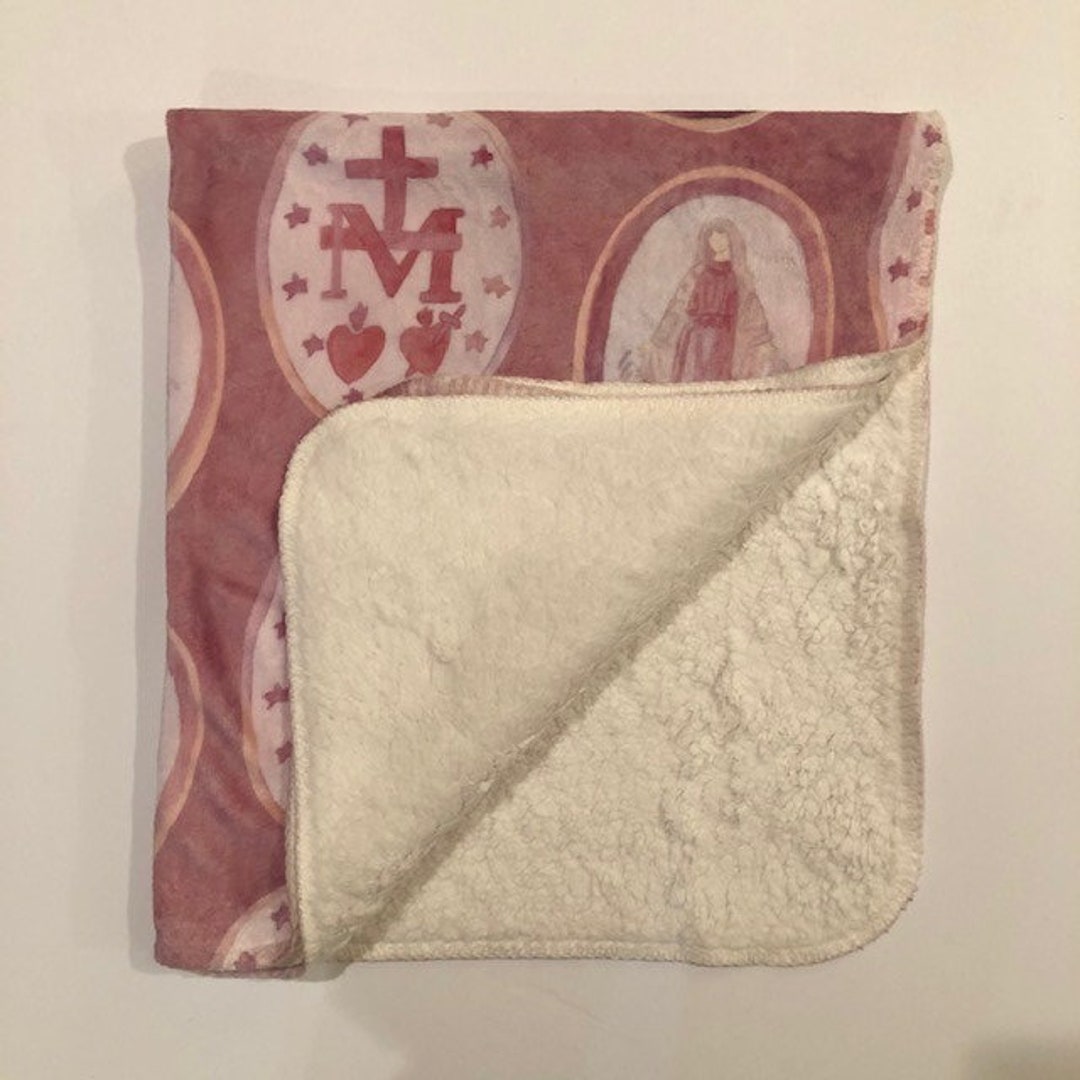 Catholic Baby Blanket Mary Blanket Baptism Blanket Catholic Etsy Canada