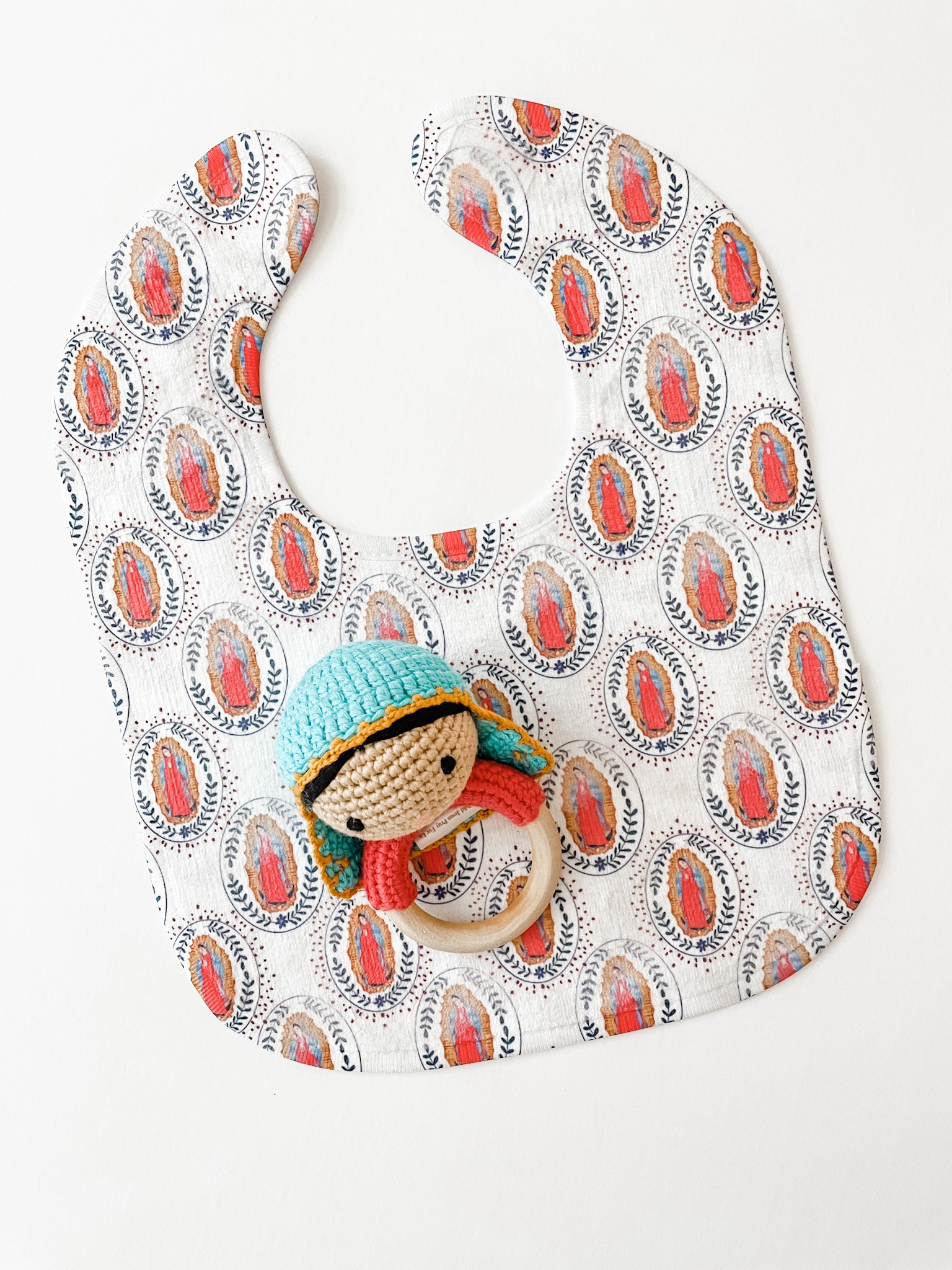 Our Lady of Guadalupe Bib and Pima Cotton Rattle | Catholic Baby Gift ...