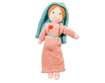 Blessed Mother Knit Doll | Mary Doll | Mary on the Mantle | Our Lady of Grace Doll | Catholic Doll | Holy Family | Mother Mary