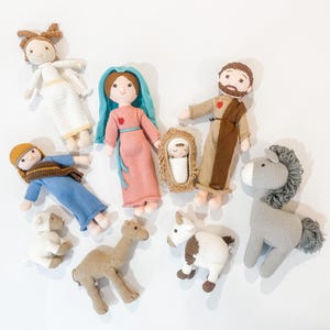 Nativity Scene Dolls | Creche | Catholic Christmas Dolls | Holy Family Dolls | Jesus Doll | Mary Doll | St. Joseph Doll | Christmas Doll
