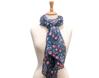 Ave Maria Navy Blau Katholische Mode Schal Auspice Maria Mutter Gottes Katholische Monogramm Schal Wunderbare Medaille