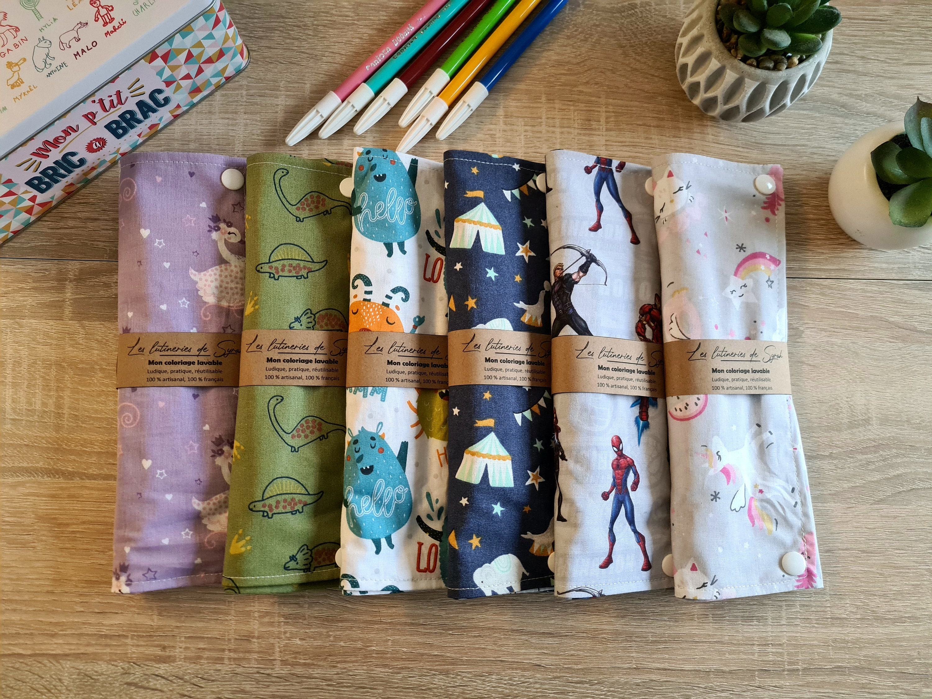 Trousse à colorier - 10 feutres textiles lavables : idée cadeau enfant  original