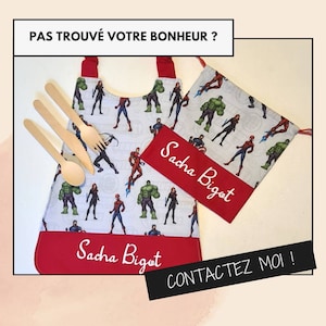 PACK ECOLE Serviette de table et pochon assorti image 6