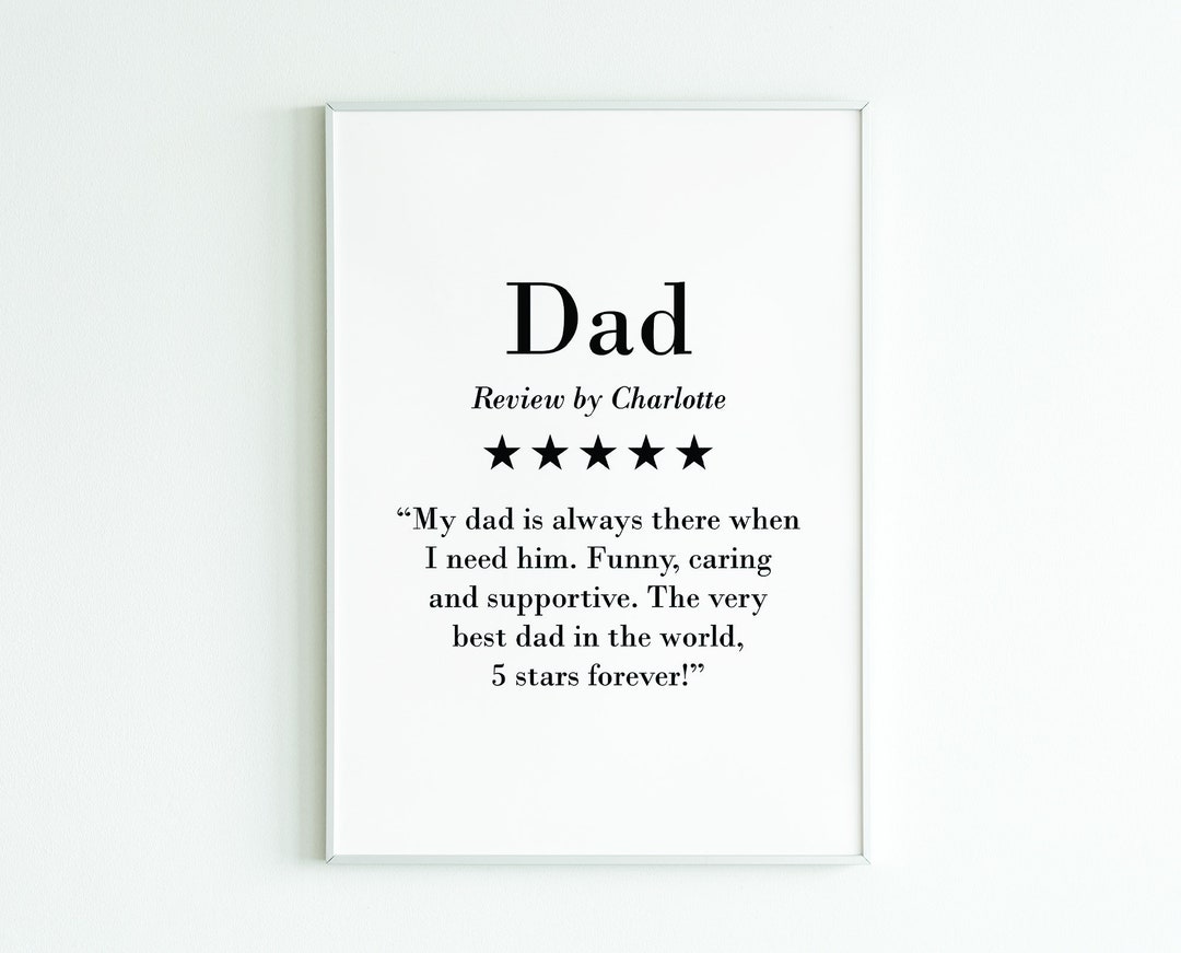 Personalised gifts for dad personalised print dad print Etsy Nederland