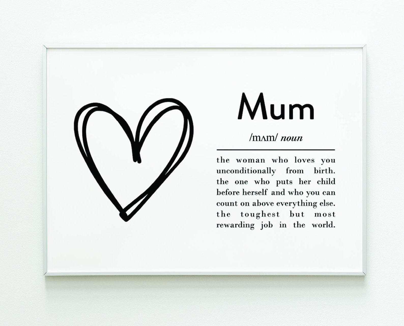 Mum Definition Mum Gift Mum Print Birthday Presents Gift - Etsy UK