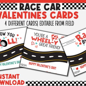 Hot Wheels Valentinstag Karten zum Ausdrucken | Streichholzschachtel Auto Valentinstag Tags | Junge Valentines | Klassenzimmer Valentinstage | Rennauto Valentines |Spielzeugauto